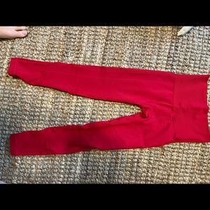 Red leggings